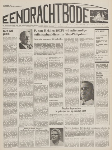 Eendrachtbode /Mededeelingenblad voor het eiland Tholen 1971-12-16