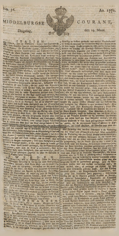 Middelburgsche Courant 1772-03-24