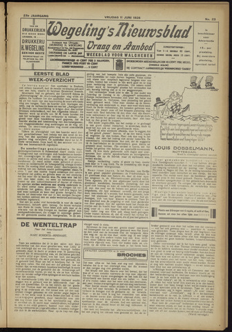 Zeeuwsch Nieuwsblad/Wegeling’s Nieuwsblad 1926-06-11