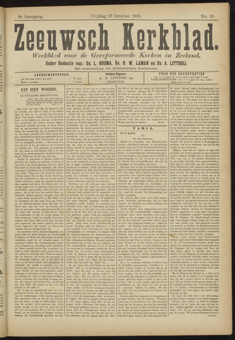 Zeeuwsche kerkbode, weekblad gewijd aan de belangen der gereformeerde kerken/ Zeeuwsch kerkblad 1905-10-27