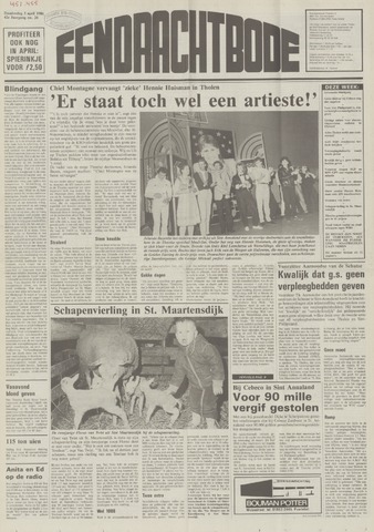 Eendrachtbode (1945-heden)/Mededeelingenblad voor het eiland Tholen (1944/45) 1986-04-03