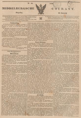 Middelburgsche Courant 1839-01-22