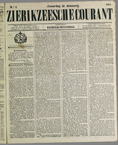 Zierikzeesche Courant 1864-01-30