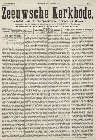 Zeeuwsche kerkbode, weekblad gewijd aan de belangen der gereformeerde kerken/ Zeeuwsch kerkblad 1919-01-24