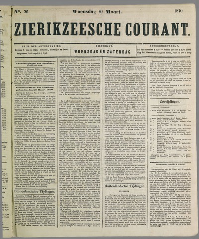 Zierikzeesche Courant 1870-03-30