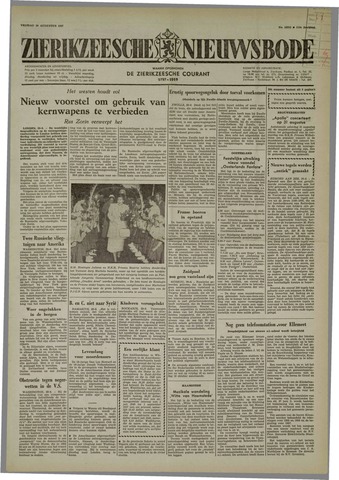 Zierikzeesche Nieuwsbode 1957-08-30