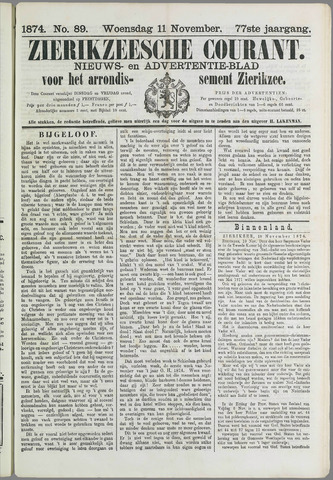 Zierikzeesche Courant 1874-11-11