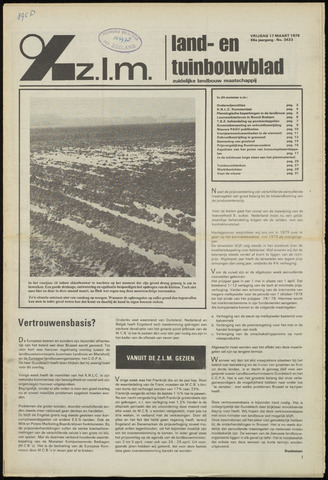 Zeeuwsch landbouwblad ... ZLM land- en tuinbouwblad 1978-03-17