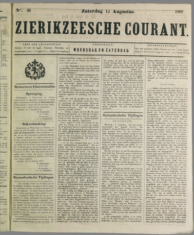 Zierikzeesche Courant 1868-08-15