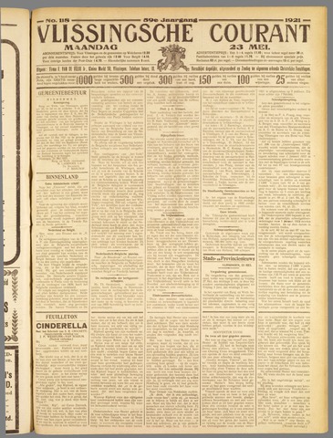 Vlissingse Courant 1921-05-23
