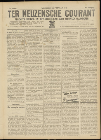 Ter Neuzensche Courant / Neuzensche Courant / (Algemeen) nieuws en advertentieblad voor Zeeuwsch-Vlaanderen 1941-02-19