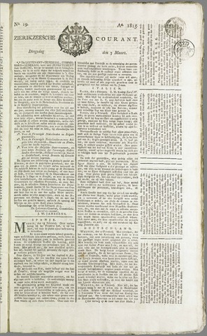 Zierikzeesche Courant 1815-03-07