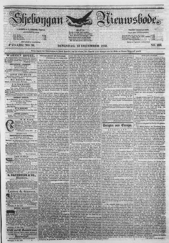 Sheboygan Nieuwsbode 1853-12-13