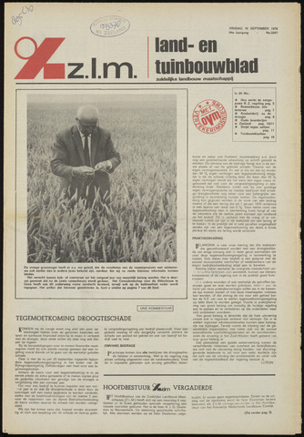 Zeeuwsch landbouwblad ... ZLM land- en tuinbouwblad 1976-09-10