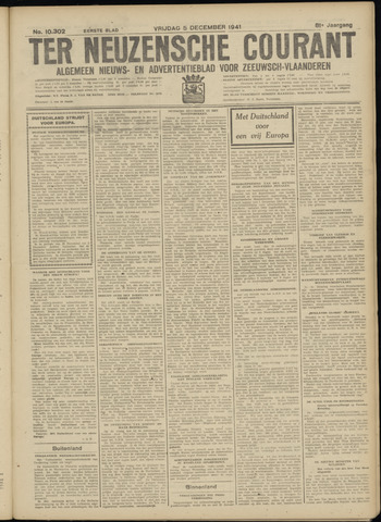 Ter Neuzensche Courant / Neuzensche Courant / (Algemeen) nieuws en advertentieblad voor Zeeuwsch-Vlaanderen 1941-12-05