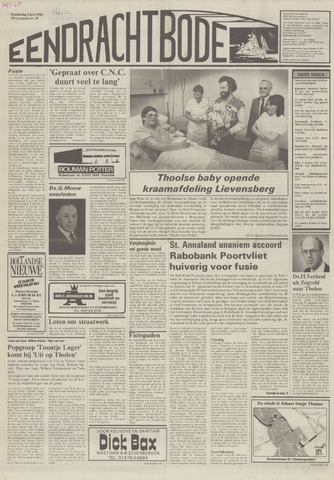 Eendrachtbode /Mededeelingenblad voor het eiland Tholen 1983-06-02