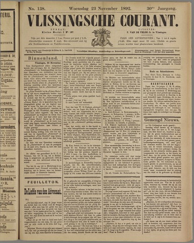 Vlissingse Courant 1892-11-23