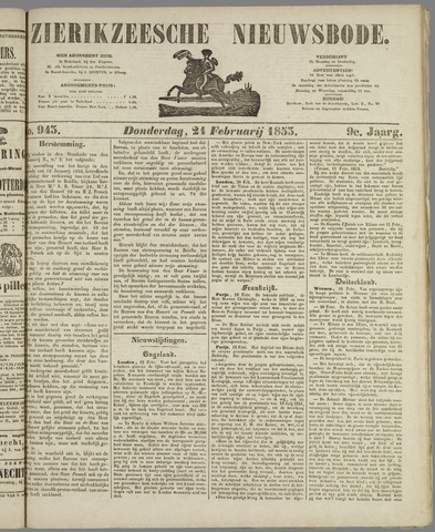 Zierikzeesche Nieuwsbode 1853-02-24