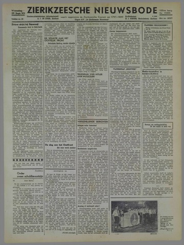 Zierikzeesche Nieuwsbode 1943-09-29