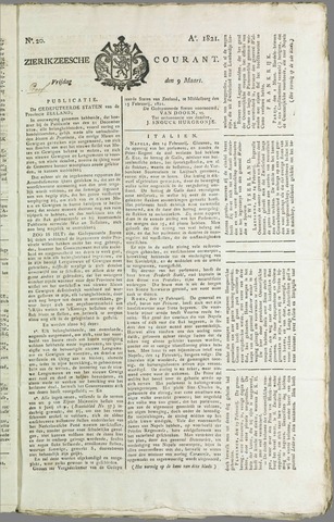Zierikzeesche Courant 1821-03-09
