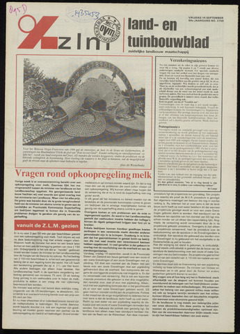 Zeeuwsch landbouwblad ... ZLM land- en tuinbouwblad 1984-09-14