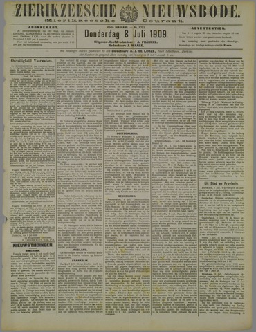 Zierikzeesche Nieuwsbode 1909-07-08