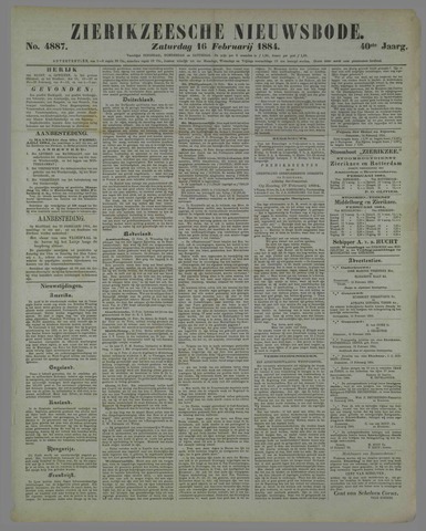 Zierikzeesche Nieuwsbode 1884-02-16