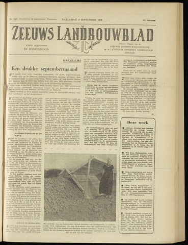 Zeeuwsch landbouwblad ... ZLM land- en tuinbouwblad 1959-09-05