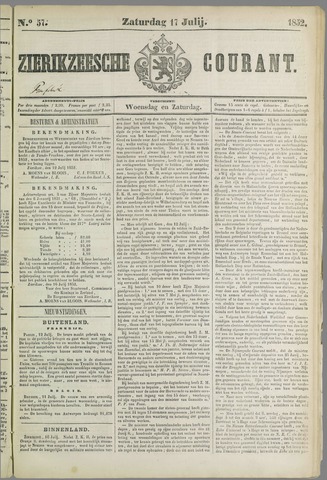 Zierikzeesche Courant 1852-07-17