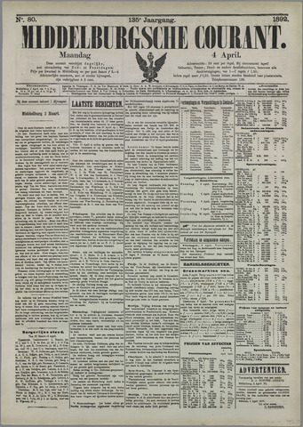 Middelburgsche Courant 1892-04-04
