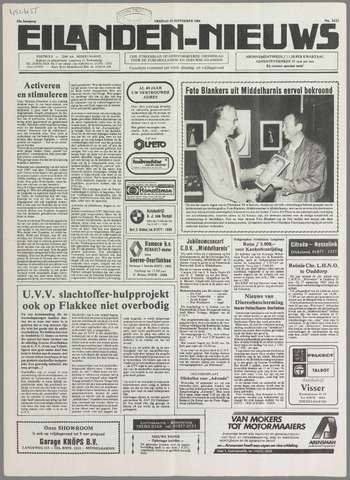 Eilanden-nieuws. Christelijk streekblad op gereformeerde grondslag 1986-09-19