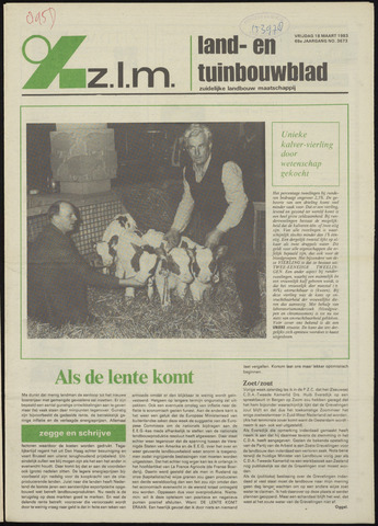 Zeeuwsch landbouwblad ... ZLM land- en tuinbouwblad 1983-03-18