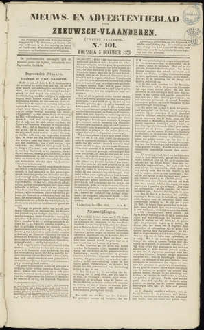 Ter Neuzensche Courant. Algemeen Nieuws- en Advertentieblad voor Zeeuwsch-Vlaanderen / Neuzensche Courant ... (idem) / (Algemeen) nieuws en advertentieblad voor Zeeuwsch-Vlaanderen 1855-12-05