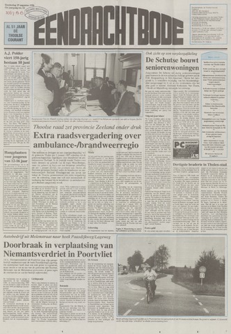 Eendrachtbode /Mededeelingenblad voor het eiland Tholen 1996-08-29
