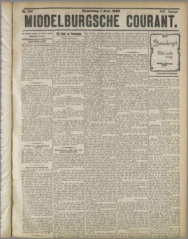 Middelburgsche Courant 1920-05-01