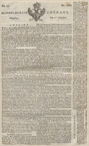 Middelburgsche Courant 1760-08-12