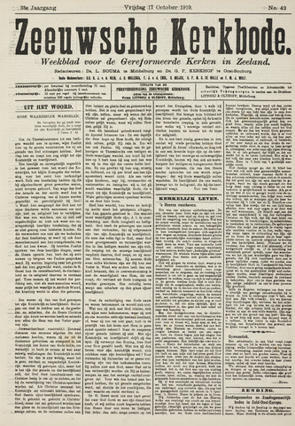 Zeeuwsche kerkbode, weekblad gewijd aan de belangen der gereformeerde kerken/ Zeeuwsch kerkblad 1919-10-17