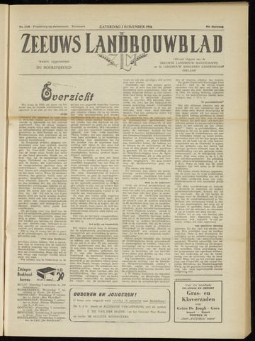 Zeeuwsch landbouwblad ... ZLM land- en tuinbouwblad 1956-11-03