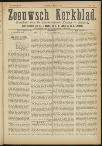 Zeeuwsche kerkbode, weekblad gewijd aan de belangen der gereformeerde kerken/ Zeeuwsch kerkblad 1905-04-07