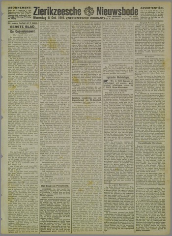 Zierikzeesche Nieuwsbode 1919-10-08