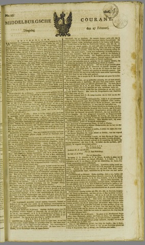 Middelburgsche Courant 1816-02-27