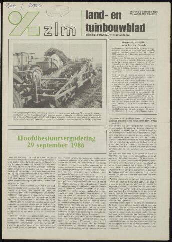 Zeeuwsch landbouwblad ... ZLM land- en tuinbouwblad 1986-10-03
