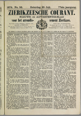 Zierikzeesche Courant 1874-07-25
