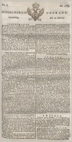Middelburgsche Courant 1769-01-19