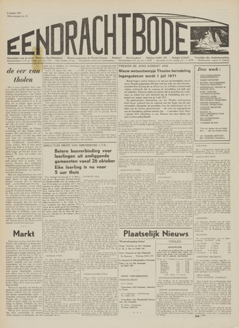 Eendrachtbode (1945-heden)/Mededeelingenblad voor het eiland Tholen (1944/45) 1970-10-08