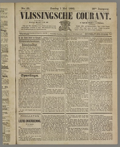 Vlissingse Courant 1892-05-01