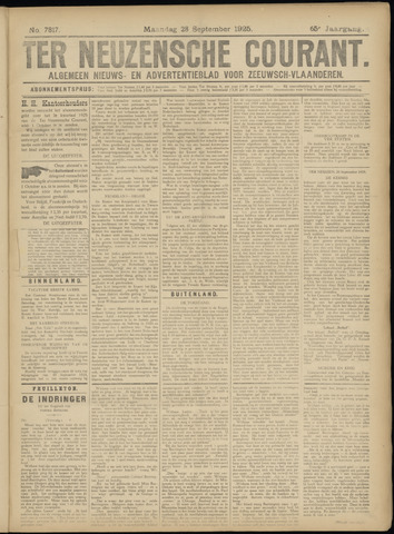 Ter Neuzensche Courant / Neuzensche Courant / (Algemeen) nieuws en advertentieblad voor Zeeuwsch-Vlaanderen 1925-09-28