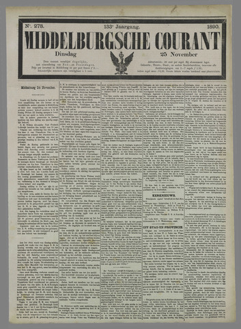 Middelburgsche Courant 1890-11-25