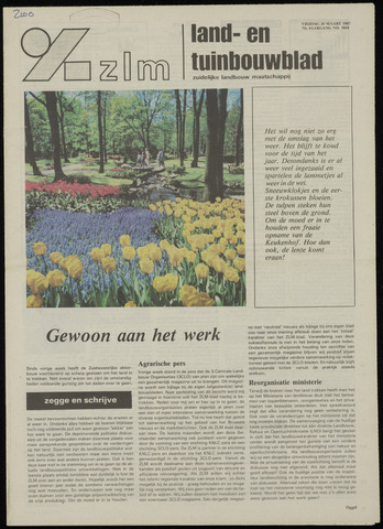 Zeeuwsch landbouwblad ... ZLM land- en tuinbouwblad 1987-03-20