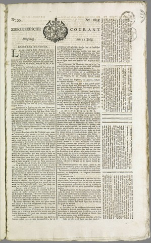 Zierikzeesche Courant 1815-07-11